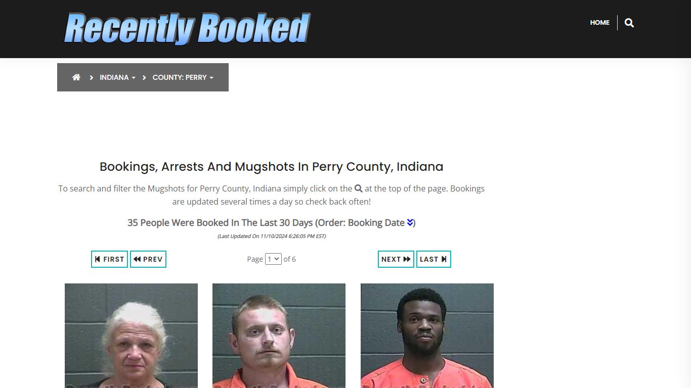 Bookings, Arrests and Mugshots in Perry County, Indiana - Recently Booked